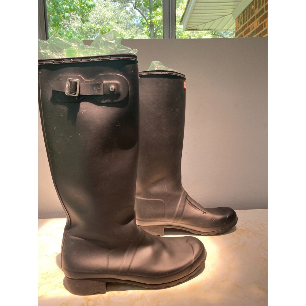 Hunter Men's 11 original tall rain boots In Black Size 11 - Picture 5 of 8
